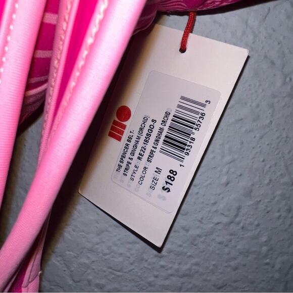 Solid & Striped Spencer Orchid Pink Gingham Belted One-Piece Swimsuit - Picture 6 of 8